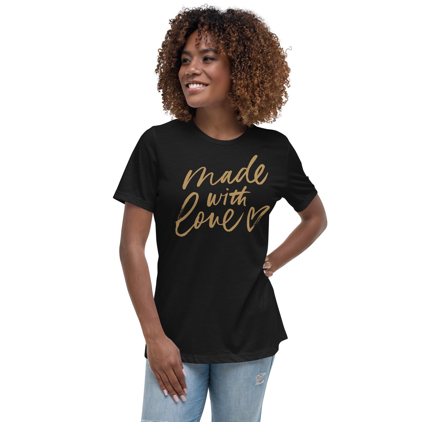 Made with Love Women's Relaxed T-Shirt, lioness-love