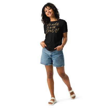 Made with Love Women's Relaxed T-Shirt, lioness-love