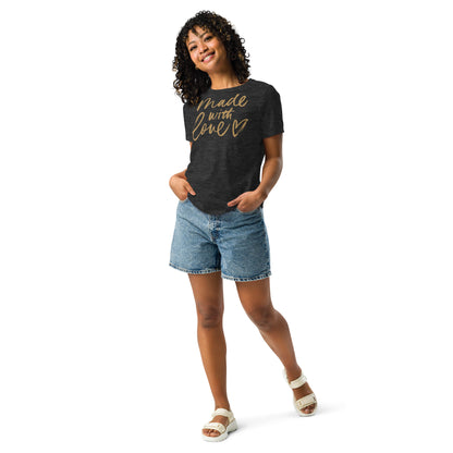 Made with Love Women's Relaxed T-Shirt, lioness-love