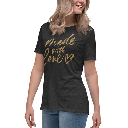 Made with Love Women's Relaxed T-Shirt, lioness-love