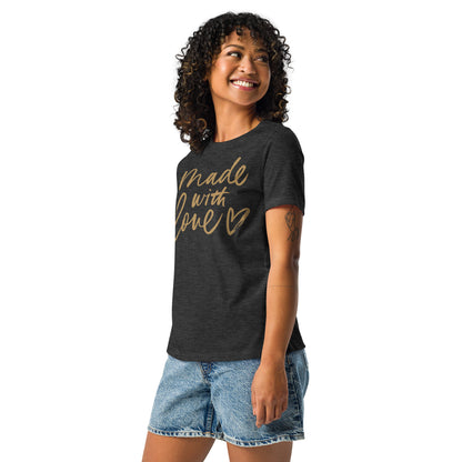 Made with Love Women's Relaxed T-Shirt, lioness-love