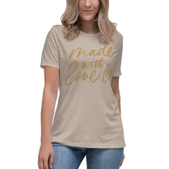 Made with Love Women's Relaxed T-Shirt, lioness-love