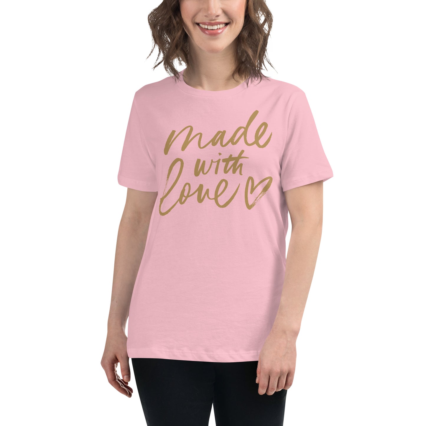 Made with Love Women's Relaxed T-Shirt, lioness-love