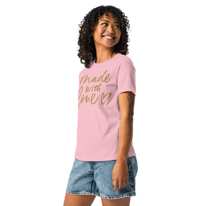 Made with Love Women's Relaxed T-Shirt, lioness-love