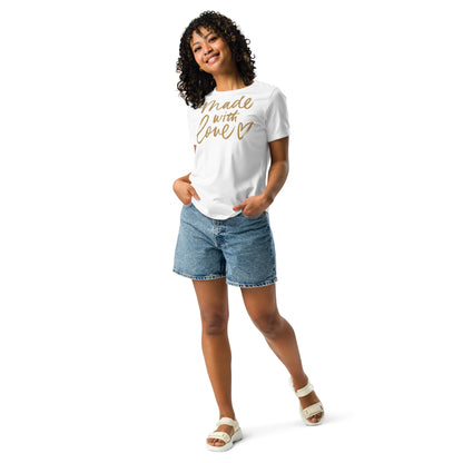 Made with Love Women's Relaxed T-Shirt, lioness-love