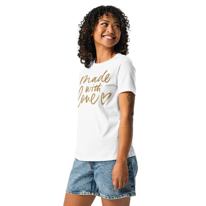 Made with Love Women's Relaxed T-Shirt, lioness-love