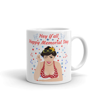 Hey Y’all Happy Memorial Day Mug – Patriotic Coffee Cup