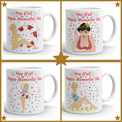 Hey Y’all Happy Memorial Day Mug – Coffee Cup