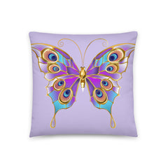 Designed to add a touch of whimsy and elegance to any space, this cushion features a stunning array of intricately detailed butterflies in a kaleidoscope of enchanting colors. 