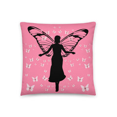 Fairy Girl Graphic Print Cushion Cover, a whimsical and enchanting addition to any space.