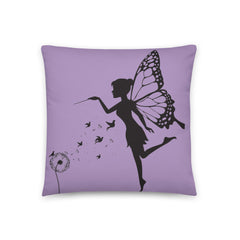 Purple Butterfly Girl Cushion Cover, a charming addition to your home decor. 