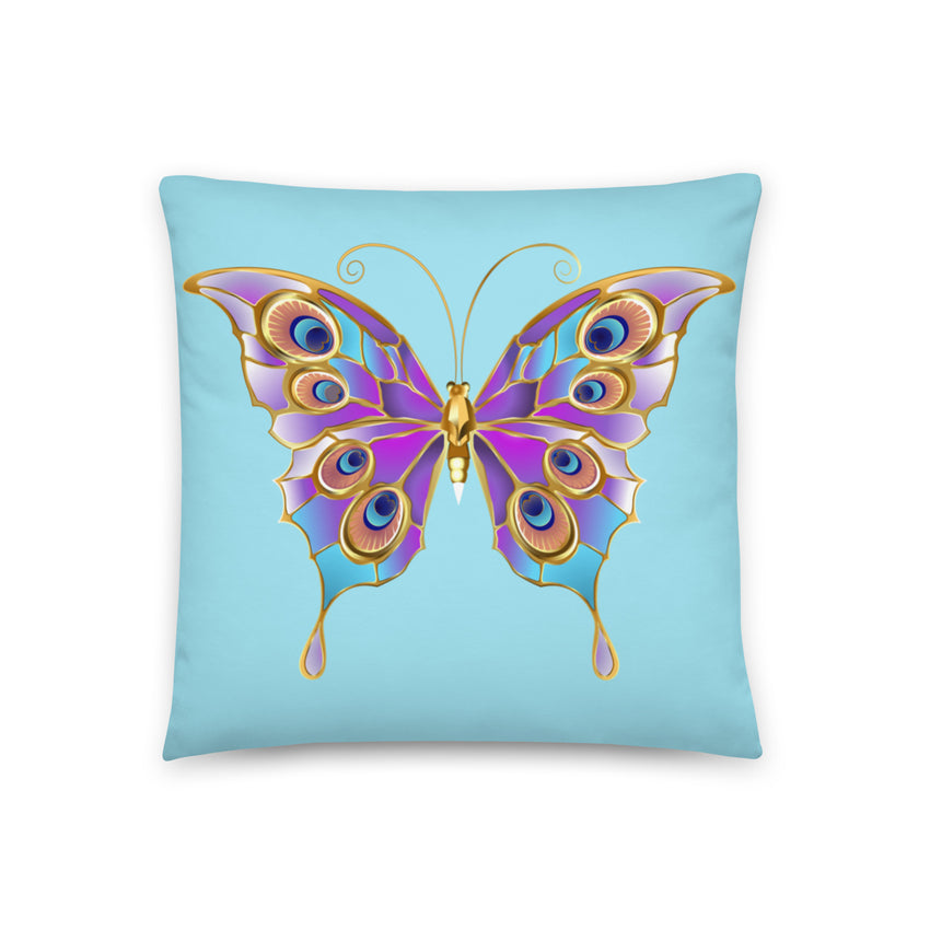 Gold Butterfly Blue Cushion Covers, a stunning addition to elevate your home decor. 