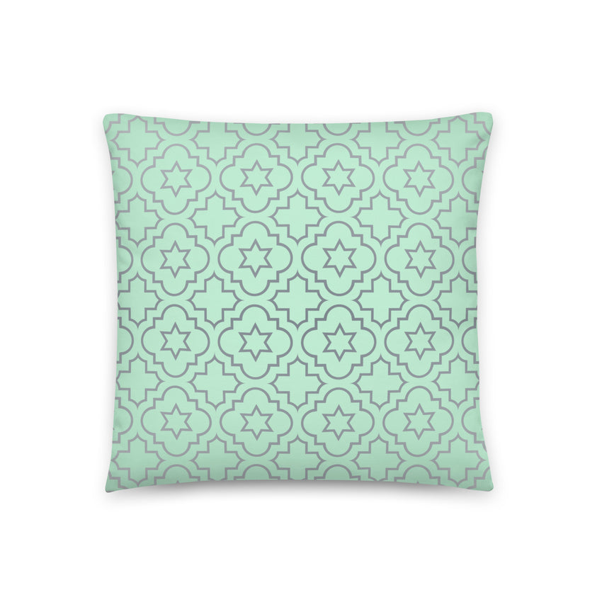 Green Geometric Pattern Cushion Cover, a stylish addition to any living space. 