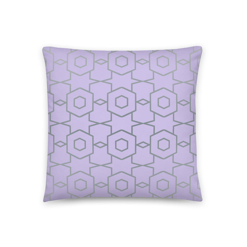 Purple Geometric Print Design Cushion, a stylish and contemporary addition to elevate your home decor. 