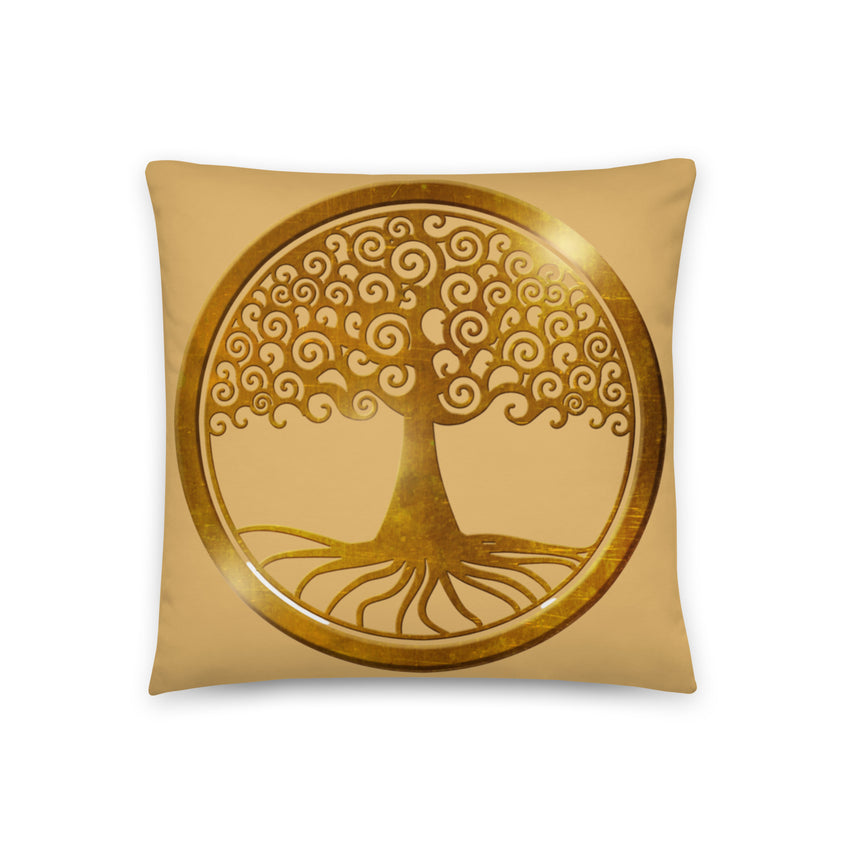 Enhance the elegance of your living space with our exquisite Golden Tree Print Cushion Cover. 