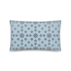 This delightful cushion cover showcases a mesmerizing star-inspired design in a calming shade of blue, adding a celestial touch to any room.