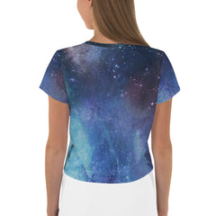 Galaxy Print Crop Top for Women's fashion