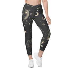 Crossover leggings with pockets