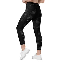 Crossover leggings with pockets, Halloween web design, lioness-love