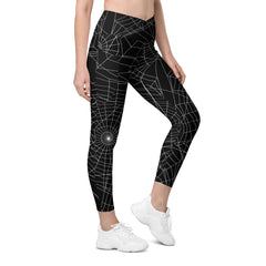 Crossover leggings with pockets, Halloween design, lioness-love