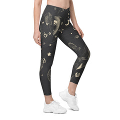 Crossover leggings with pockets