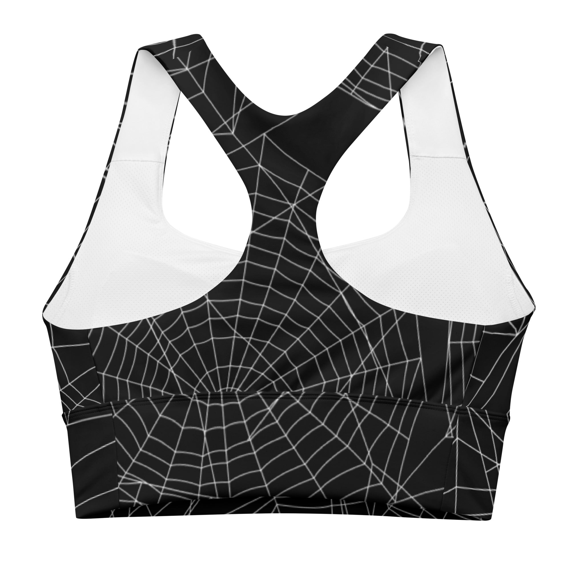 Cool Spider Web Longline Sports Bra, lioness-love