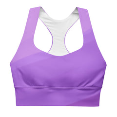 Introducing our Purple Long Line Sports Bra, the perfect blend of style and functionality for your active lifestyle. 