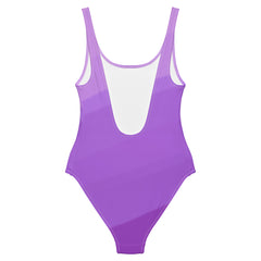 Purple color stripe design swimsuit