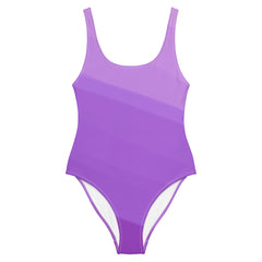 Purple color stripe design swimsuit