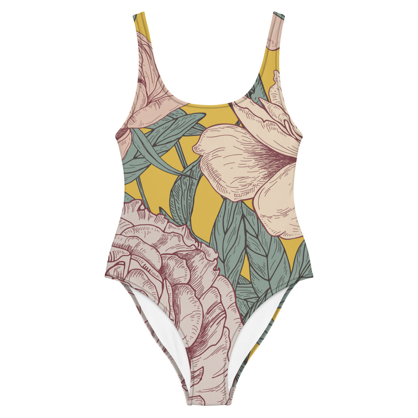 Multicolor floral print swimsuit for women