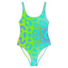 Multicolor leopard print swimsuit for women