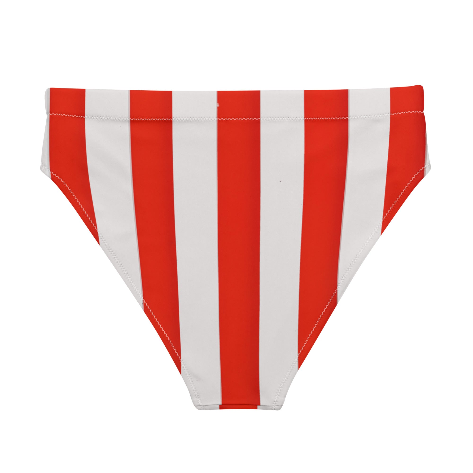 The vibrant red color and eye-catching stripes add a touch of flair to your swimwear collection, ensuring you stand out from the crowd. 
