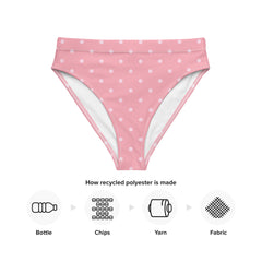 Crafted with attention to detail and style, these bikini bottoms exude a playful charm with their classic polka dot pattern. 