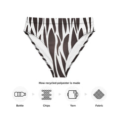 The classic bikini cut flatters all body types, while the striking zebra pattern adds a touch of wildness to your beach ensemble.