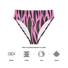 These bikini bottoms feature a striking zebra print design in vibrant shades of pink, adding a touch of fun to your swimwear collection. 