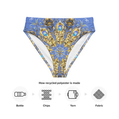These bikini bottoms feature a stunning peacock feather print design that adds a touch of exotic allure to your swimwear collection.