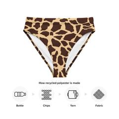 Crafted with meticulous attention to detail, these bikini bottoms feature a trendy and eye-catching giraffe print design that will make you stand out on the beach or by the pool.