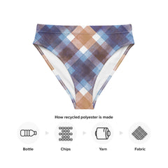 Crafted with meticulous attention to detail, these bottoms feature a vibrant tartan check pattern that adds a touch of sophistication to your beach or poolside ensemble. 