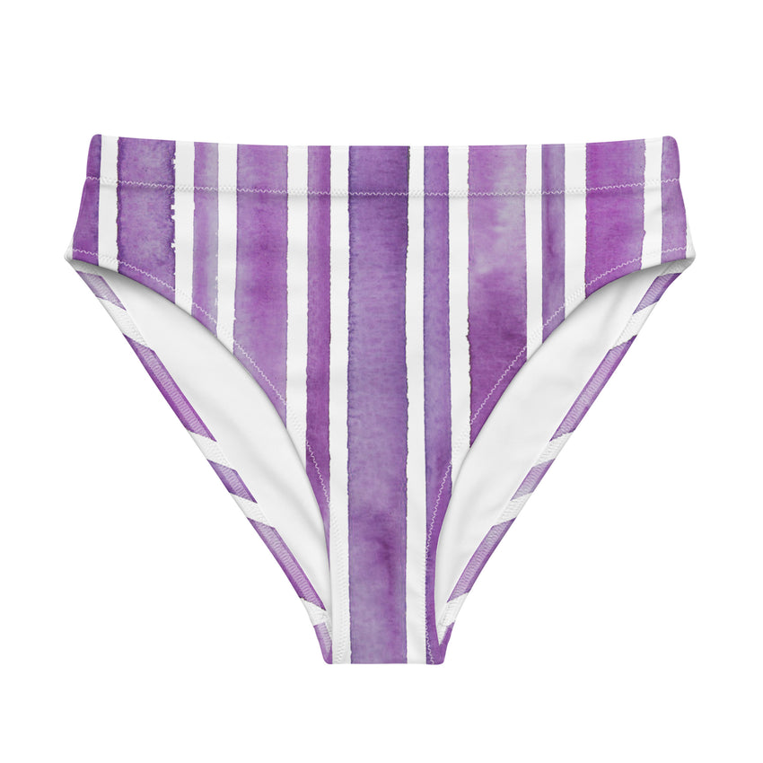 Purple Stripes Bikini Bottoms for Women, the perfect addition to your beachwear collection.