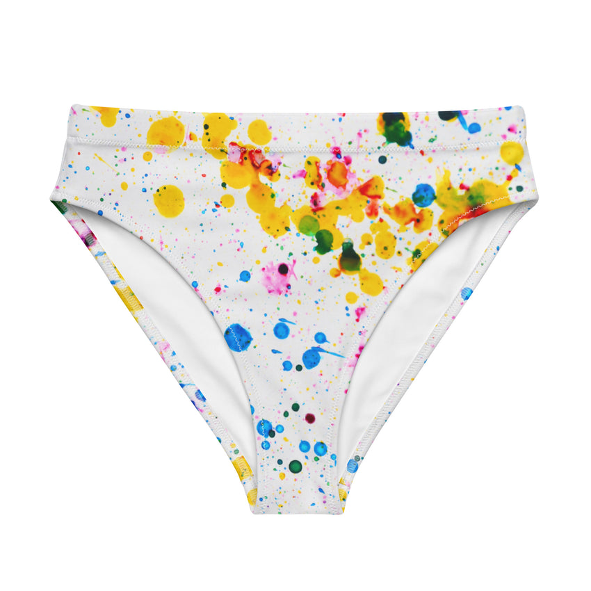 Splatter Paint Bikini Bottoms Swimwear, a vibrant and energetic addition to your summer wardrobe. 