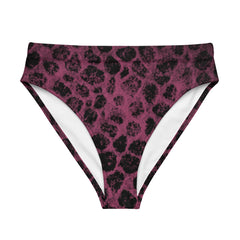 Bold and stylish Purple Leopard Print Bikini Bottom, a must-have addition to your swimwear collection. 