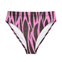 Pink Zebra Print Bikini Bottoms for women, a perfect fusion of playfulness and style. 