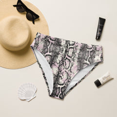 Embrace your inner fashion and make a bold statement with our Snake Skin Print Bikini Bottom.