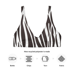 This trendy and eye-catching top features a bold zebra print pattern in classic black and white, adding a touch of wild elegance to your beach or poolside look. 