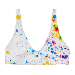 Splatter Paint Bikini Tops Swimwear, perfect for those who dare to make a splash at the beach or by the pool. 