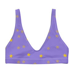 Star Print Bikini Top, designed exclusively for women who want to make a celestial statement by the beach or poolside.