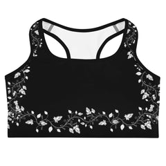 Introducing our Black White Sports Bra, a versatile and chic essential for your active wardrobe. 