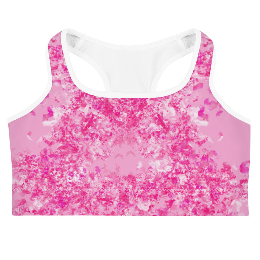 Introducing our Pink Ice Sports Bra, a sleek and versatile addition to your activewear collection.