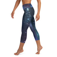 Galaxy print capri pants for ladies