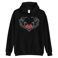Heart wings graphic hoodie for male & female